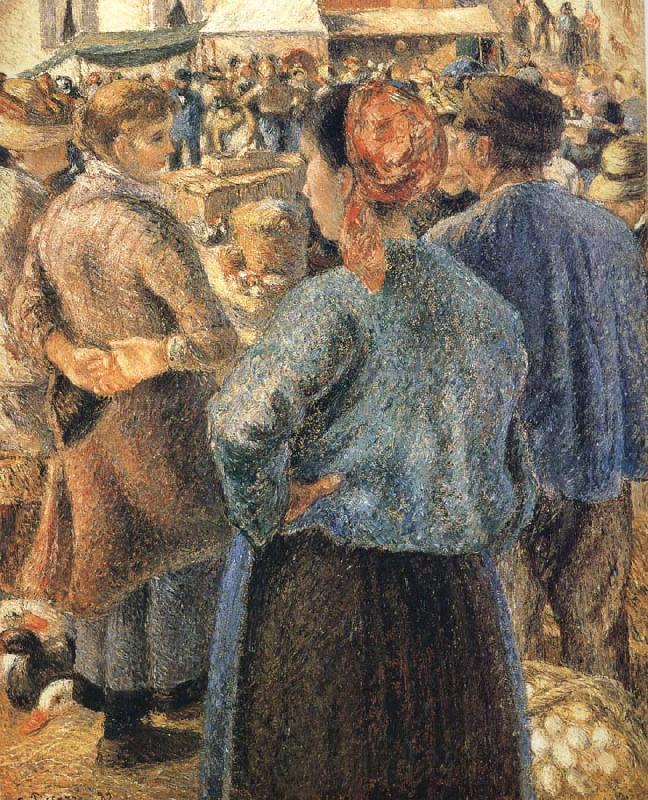 Camille Pissarro Pang plans Schwarz livestock market Spain oil painting art